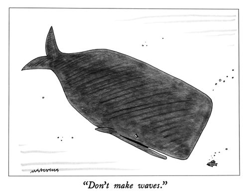 "Don't make waves."