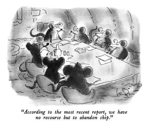 "According to the most recent report, we have no recourse but to abandon ship."