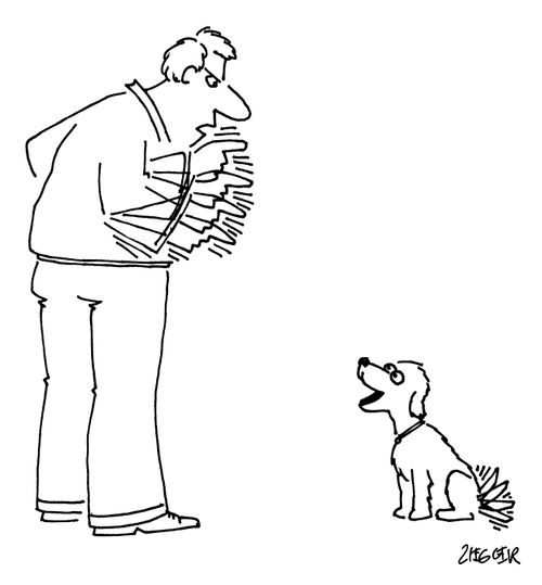 Naughty Dog with Wagging Tail