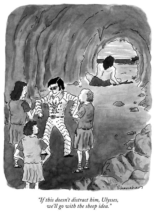 "If this doesn't distract him, Ulysses, we'll go with the sheep idea."