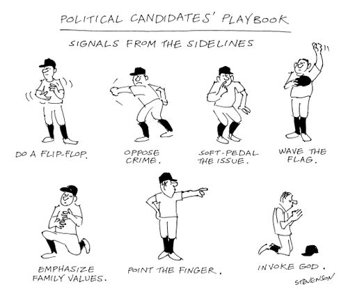Political Candidates' Playbook Signals from the sidelines