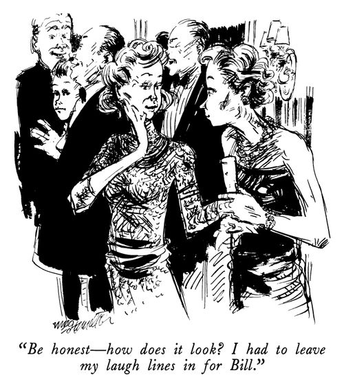 "Be honest- how does it look? I had to leave my laugh lines in for Bill."