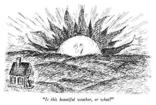 "Is this beautiful weather, or what?"