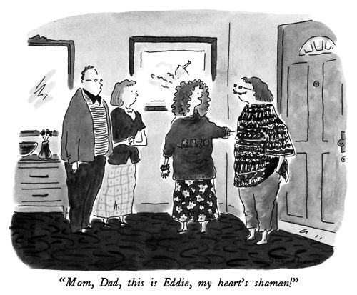"Mom, Dad, this is Eddie, my heart's shaman!"