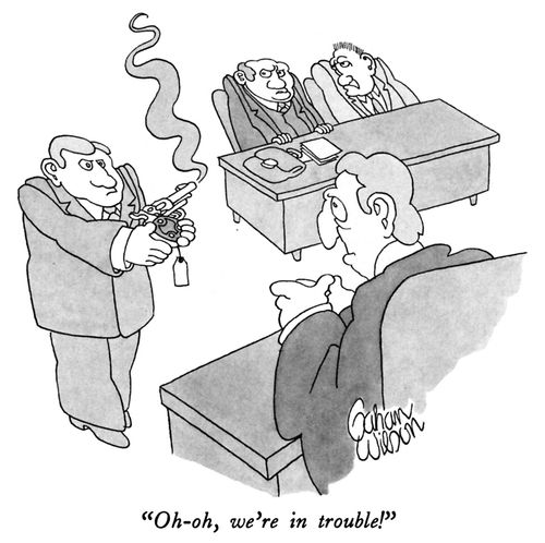 "Oh-oh, we're in trouble!"