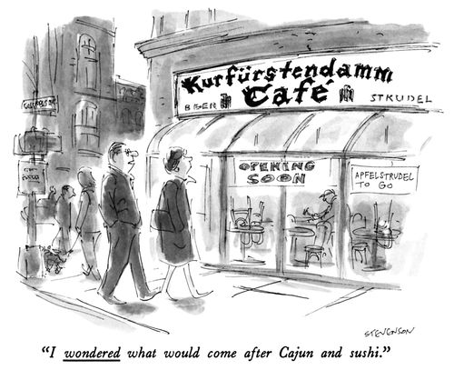 "I wondered what would come after Cajun and sushi."