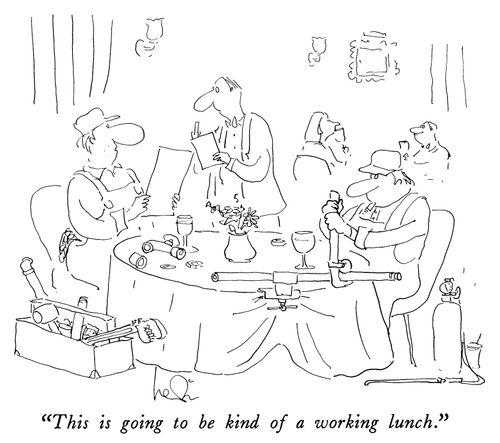 "This is going to be kind of a working lunch."