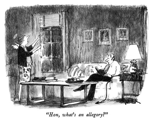 "Hon, what's an allegory?"