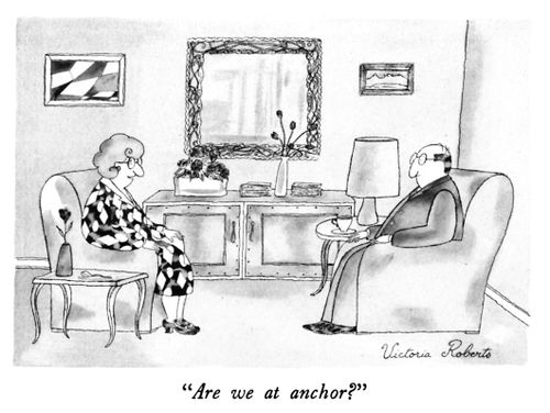 "Are we at anchor?"