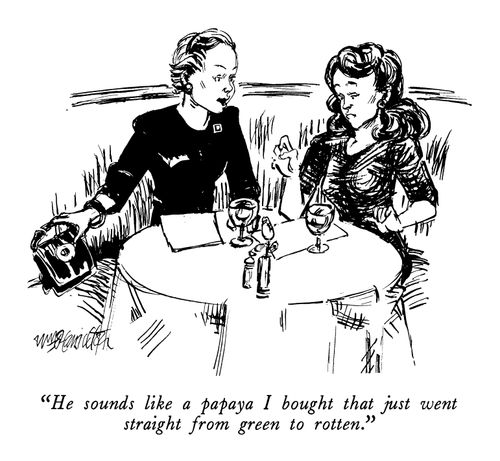 "He sounds like a papaya I bought that just went straight from green to rotten."