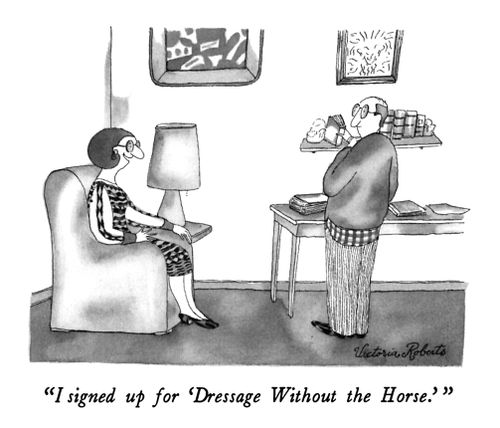 "I signed up for 'Dressage Without the Horse.'"