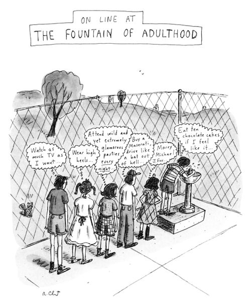 On Line At The Fountain Of Adulthood