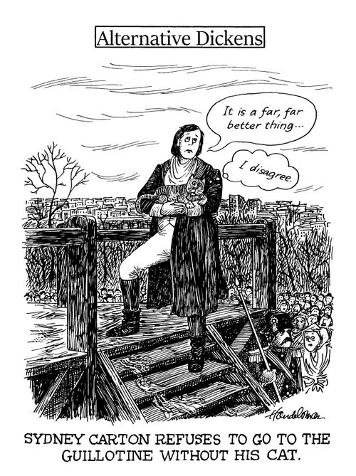 Sydney Carton Refuses To Go To The Guillotine Without His Cat.