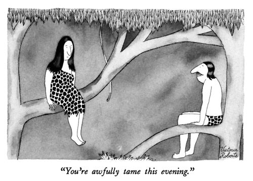"You're awfully tame this evening."