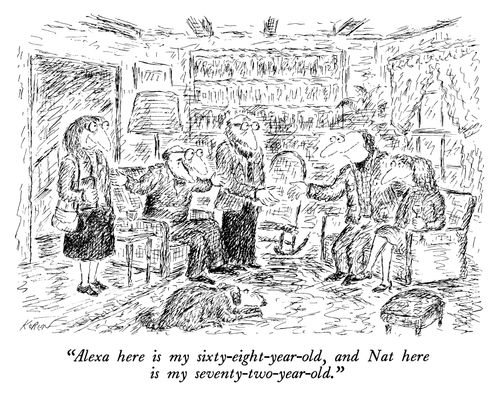 "Alexa here is my sixty-eight-year-old, and Nat here is my seventy-two-year-old."