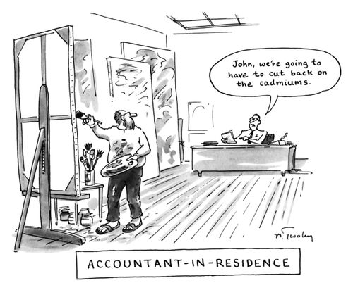 ACCOUNTANT-IN-RESIDENCE: "John, we're going to have to cut back on the cadmiums."