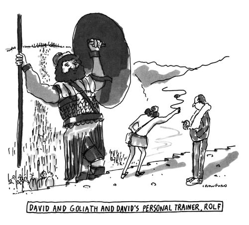 David And Goliath And David's Personal Trainer, Rolf