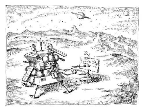 Space Shuttle Indulges In Martian Landscape Painting 