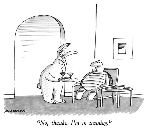 "No, thanks. I'm in training."