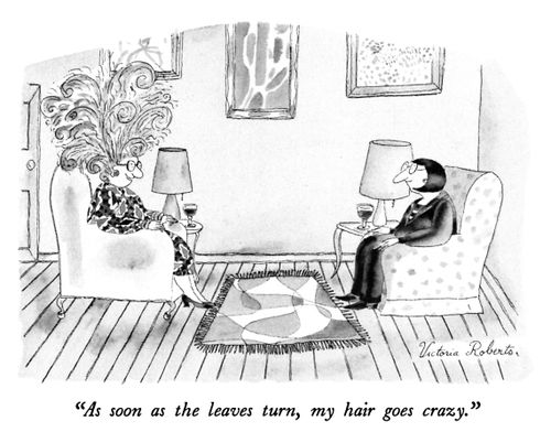 "As soon as the leaves turn, my hair goes crazy."