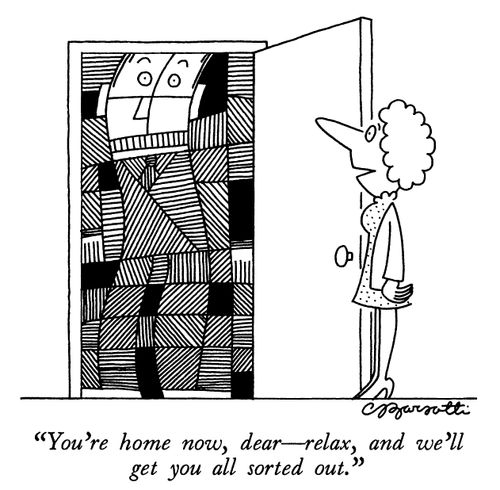 "You're home now, dear—relax, and we'll get you all sorted out."