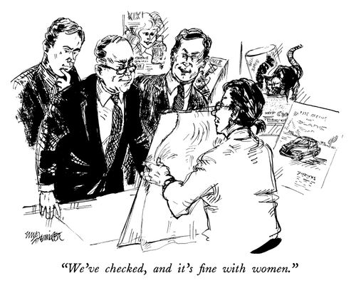 "We've checked, and it's fine with women."