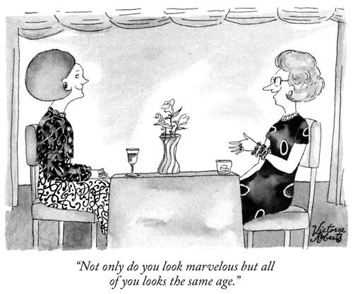 "Not only do you look marvelous but all of you looks the same age."