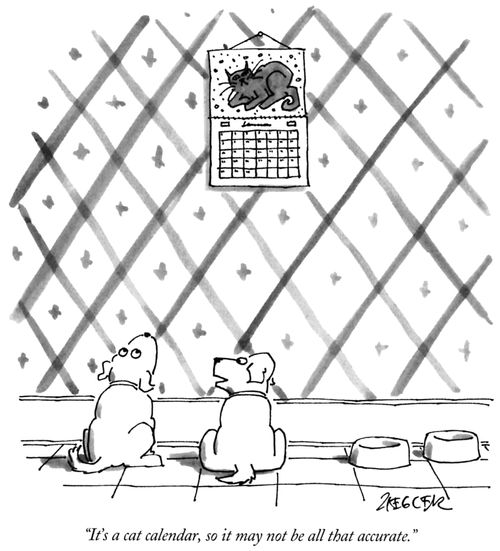 "It's a cat calendar, so it may not be all that accurate."