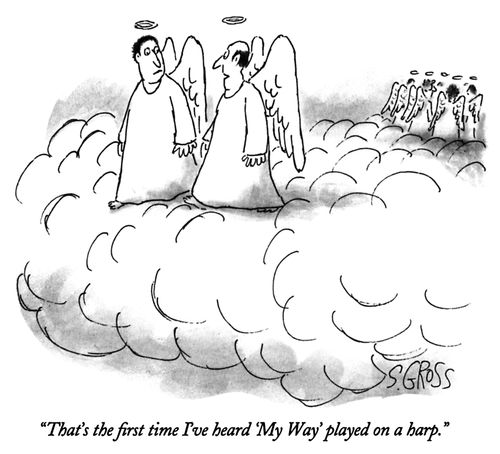 "That's the first time I've heard 'My Way' played on a harp."