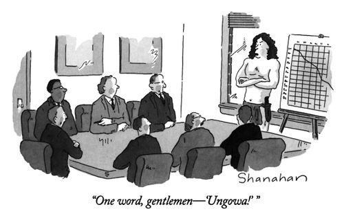 "One word, gentlemen—'Ungowa!' "