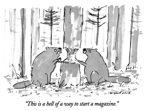 "This is a hell of a way to start a magazine."