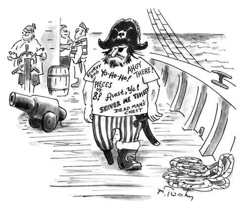 Pirate Captain Wears Pirate Slogan T-Shirt