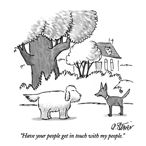 "Have your people get in touch with my people."