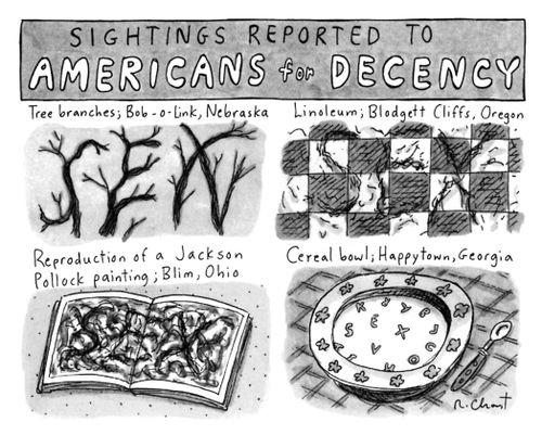 Sightings reported to Americans for Decency