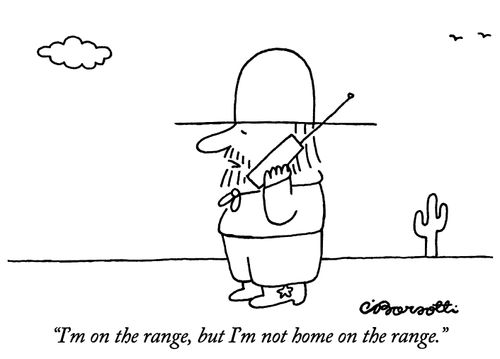 "I'm on the range, but I'm not home on the range."