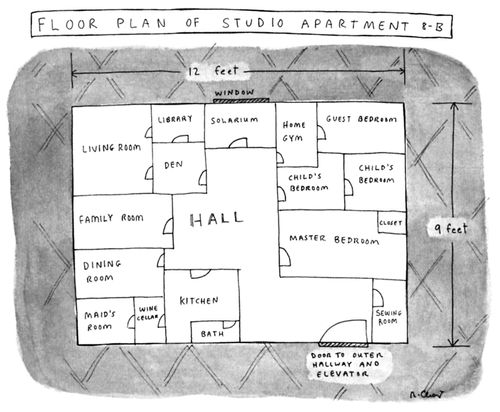 Floor Plan of Studio Apartment 8-B.