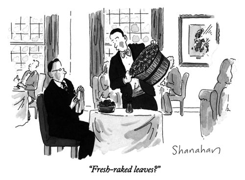 "Fresh-raked leaves?"