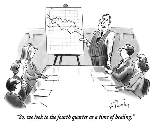 "So, we look to the fourth quarter as a time of healing."