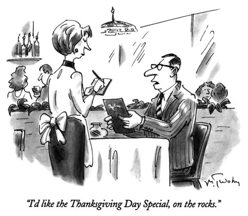"I'd like the Thanksgiving Day Special, on the rocks."