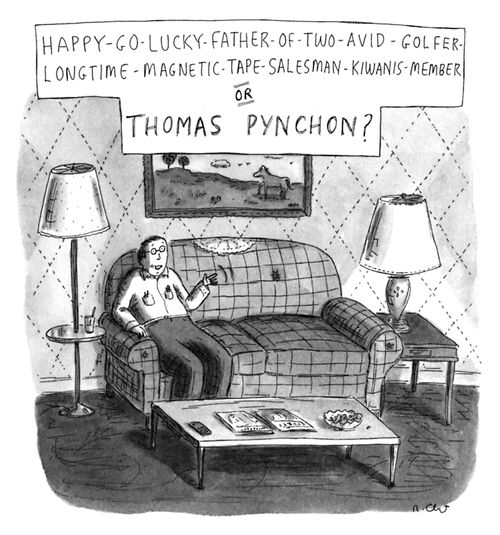 Happy-Go-Lucky-Father-Of-Two-Avid-Golfer-Longtime-Magnetic-Tape-Salesman-Kiwanis-Member or Thomas Pynchon?