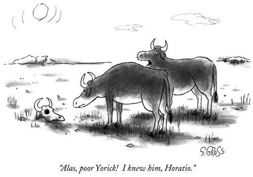 "Alas, poor Yorick! I knew him, Horatio."