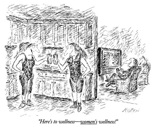 "Here's to wellness—women's wellness!"