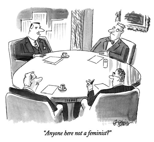 "Anyone here not a feminist?"