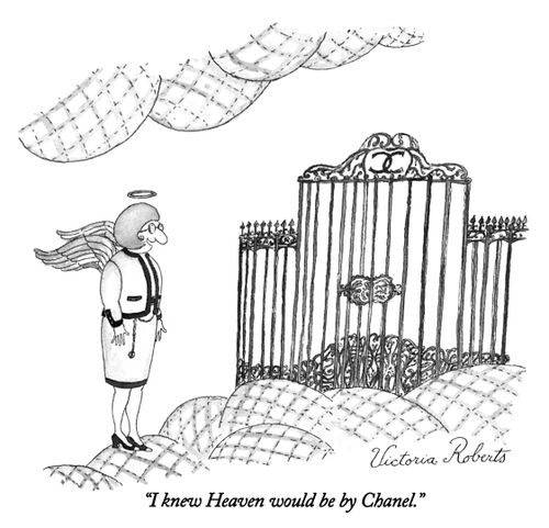 "I knew Heaven would be by Chanel."