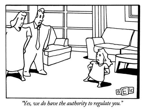 "Yes, we do have the authority to regulate you."
