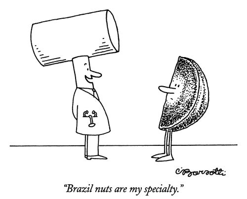 "Brazil nuts are my specialty."