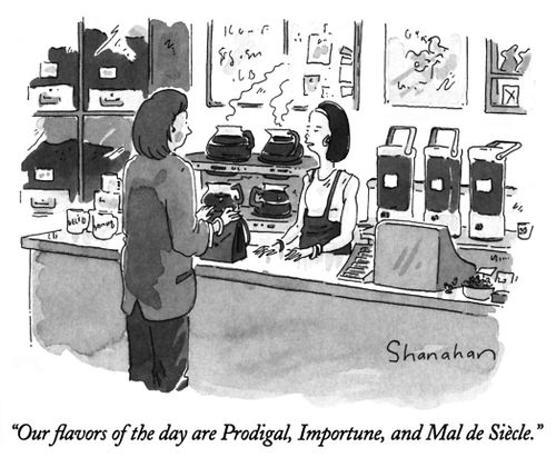 "Our flavors of the day are Prodigal, Importune, and Mal de Siècle."