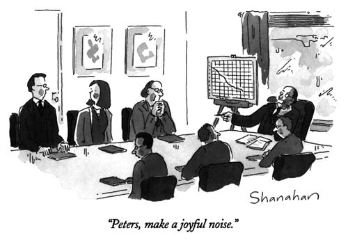 "Peters, make a joyful noise."