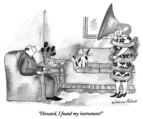 "Howard, I found my instrument!"