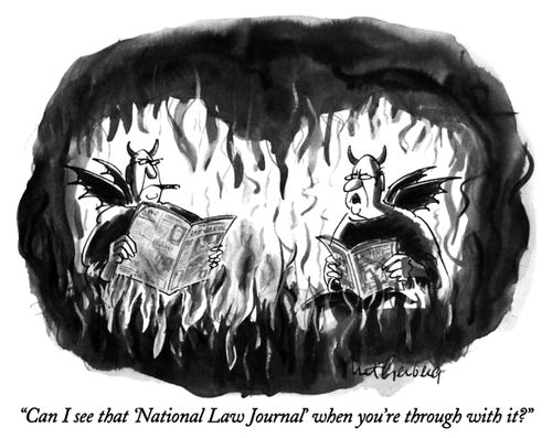 "Can I see that 'National Law Journal' when you're through with it?"